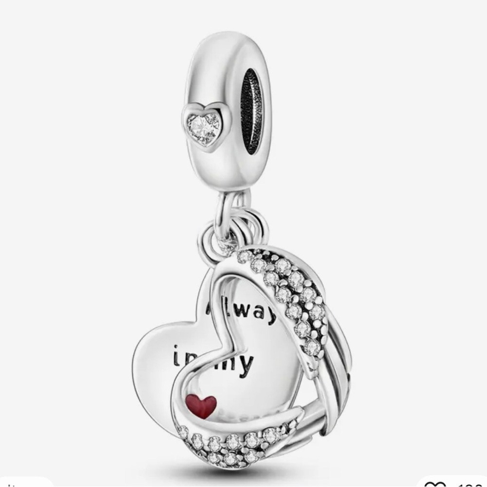 Sterling silver heart charm